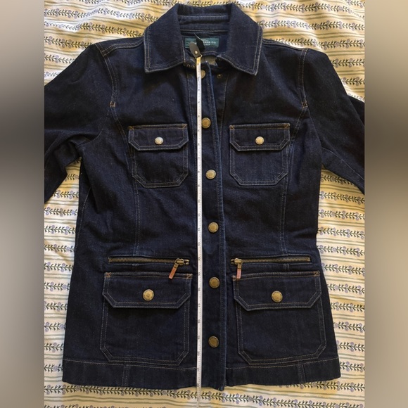 Vintage Ralph Lauren Fitted Denim Jacket with Gold Hardware | Women’s M - Picture 6 of 14
